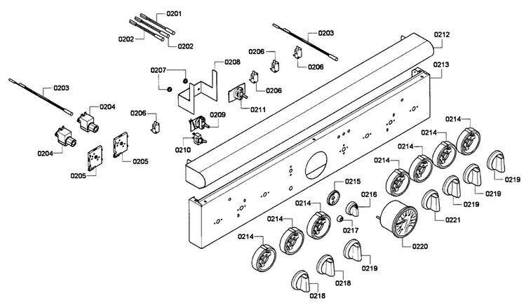 Control Panel Diagram and Parts List for PRD366EPG-01  Thermador Range