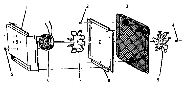 Convection Blower Assembly Diagram and Parts List for CMT231  Thermador Microwave