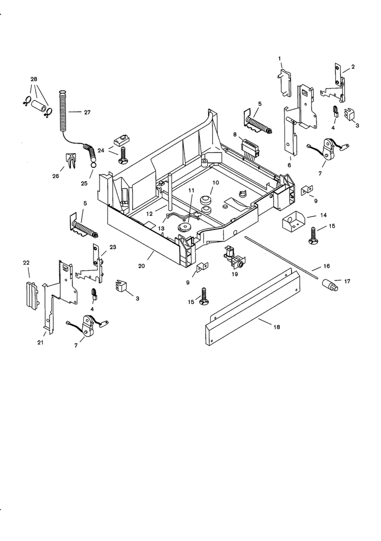 Base Diagram and Parts List for SHU4002UC 06 Bosch Dishwasher