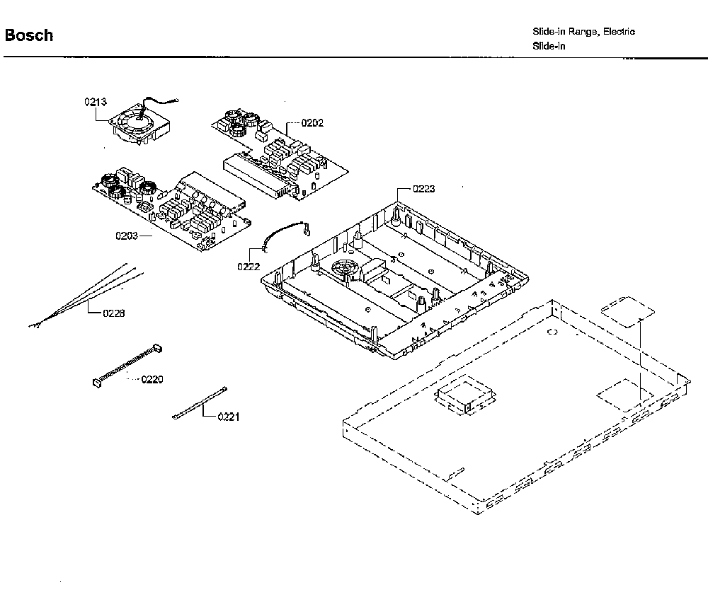 Pcb's Diagram and Parts List for HIIP054U 06 Bosch Range