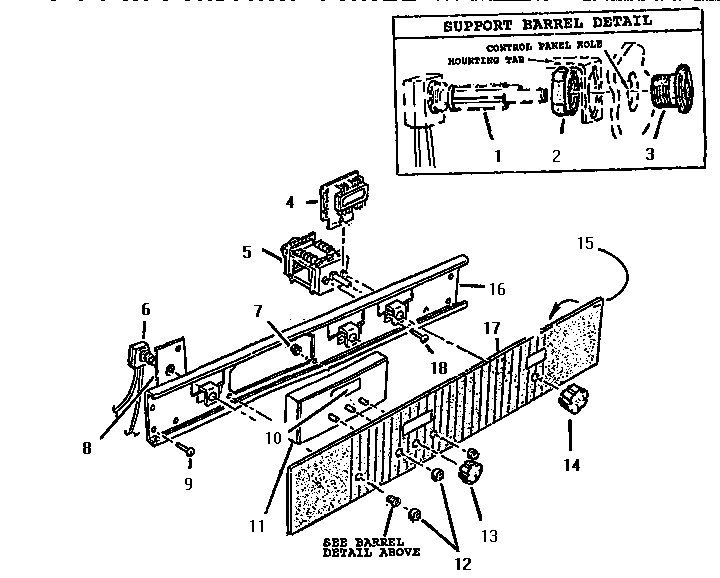 Ct 130 Control Panel Diagram and Parts List for CT130  Thermador Wall Oven