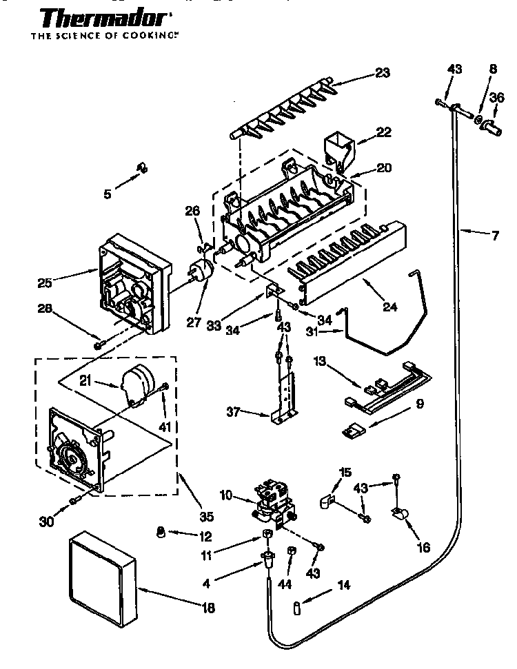 Series 05 All Models Diagram and Parts List for TSS42QBW  Thermador Refrigerator