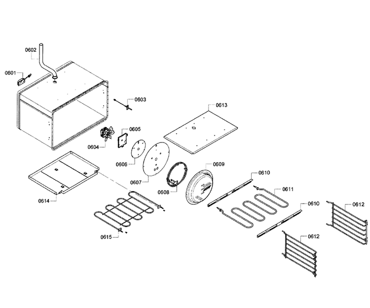Oven Assy Diagram and Parts List for PRD366GHC 06 Thermador Range