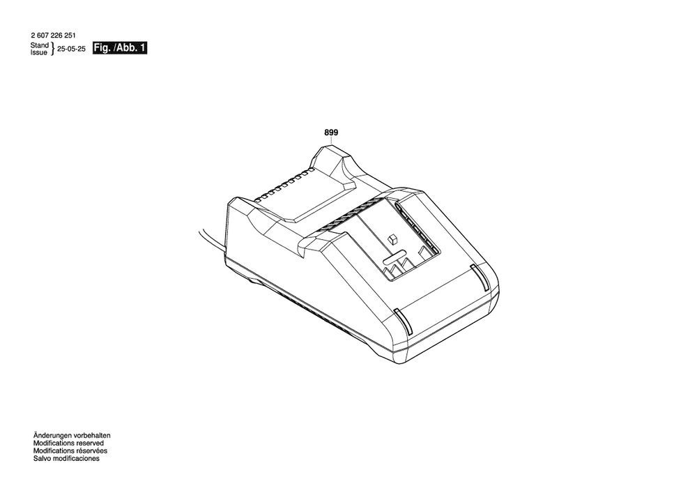 Diagram Diagram and Parts List for GAL18V-40 2 607 226 719 Bosch Charger