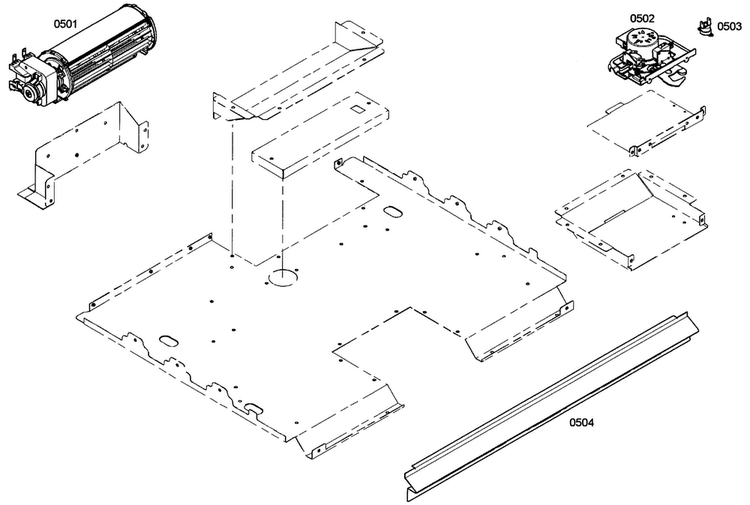 Vent Assy Diagram and Parts List for HBN3520UC 01 Bosch Wall Oven