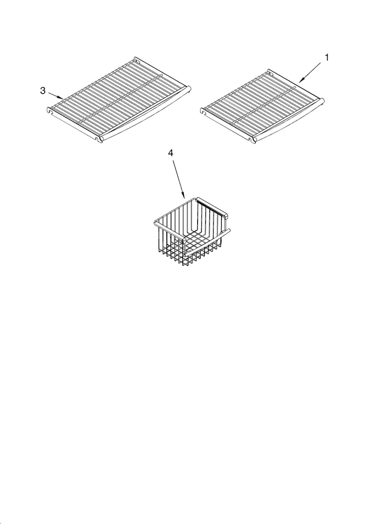 Freezer Shelf Parts Diagram and Parts List for KBUDT4270A 02 Thermador Refrigerator