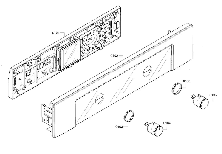 Control Panel Diagram and Parts List for HBL5720UC 08 Bosch Microwave