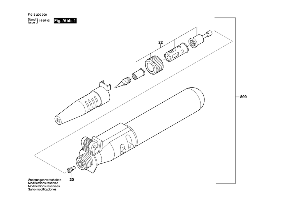 Diagram Diagram and Parts List for 2000 F 013 200 000 Bosch Welder