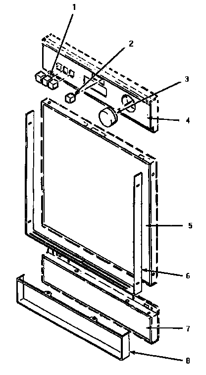 Control Panel/panel Diagram and Parts List for TD6500WC  Thermador Dishwasher