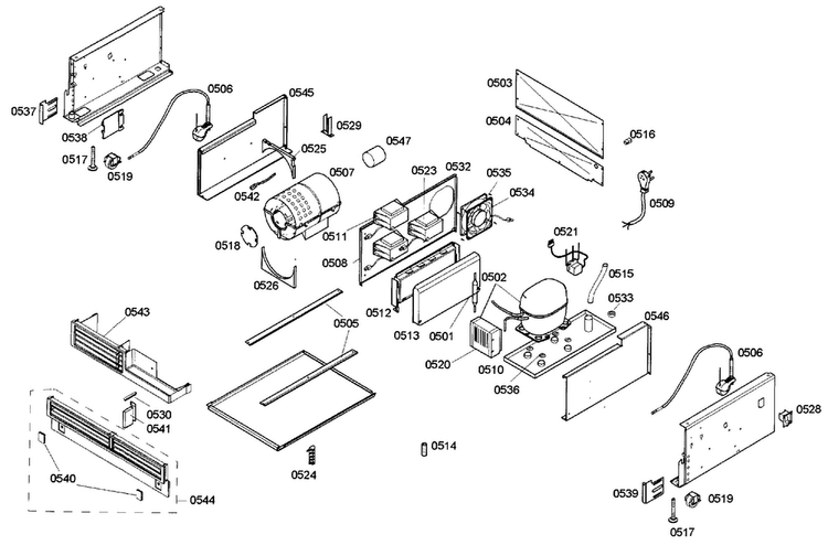 Compressor Diagram and Parts List for T24IR70NSP 18 Thermador Refrigerator