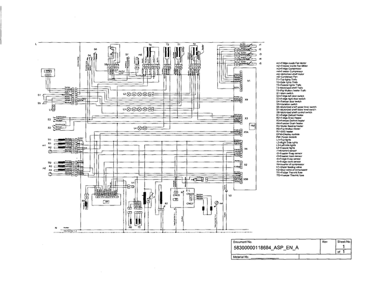 Wiring Diagram Diagram and Parts List for T36IT70CNS 01 Thermador Refrigerator