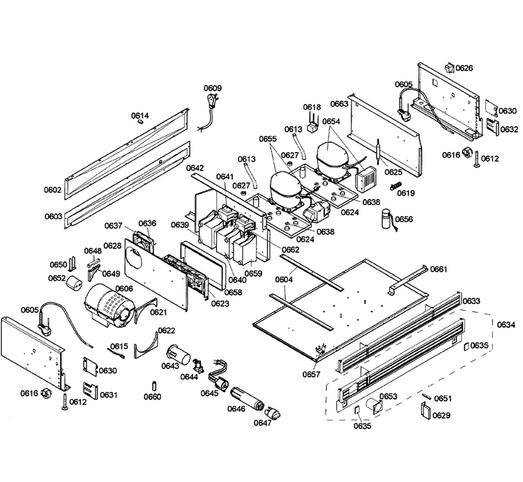 Compressors Diagram and Parts List for T36IT71NNP 02 Thermador Refrigerator