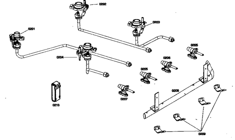 Valves Diagram and Parts List for HGS432UC 01 Bosch Range