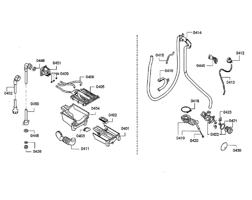 Pump Diagram and Parts List for WAT28400UC 06 Bosch Washer