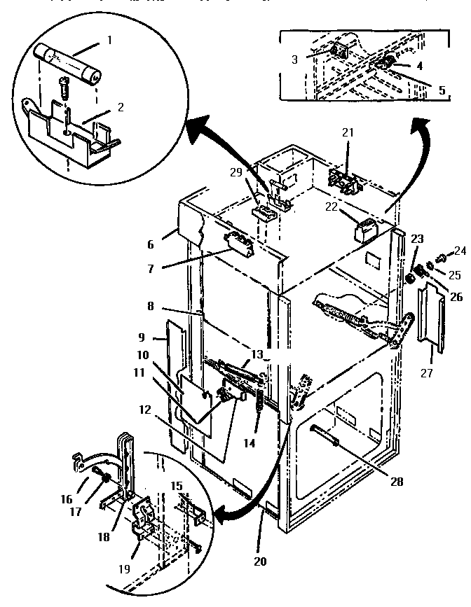 Body Parts Diagram and Parts List for CMT227  Thermador Microwave