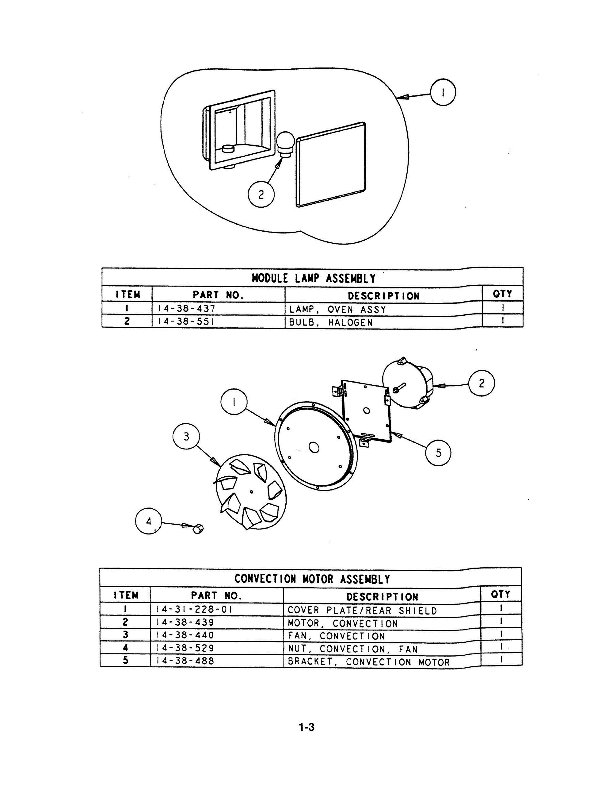 03 - LAMP AND CONVECTION MOTOR Diagram and Parts List for S272T  Bosch Range