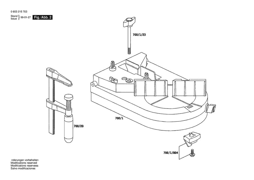 Section 2 Diagram and Parts List for PFE280E 0603215750 Bosch Circular Saw