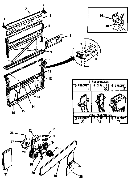 Cv2330 Ventilator Intake Diagram and Parts List for EIICV30  Thermador Cooktop