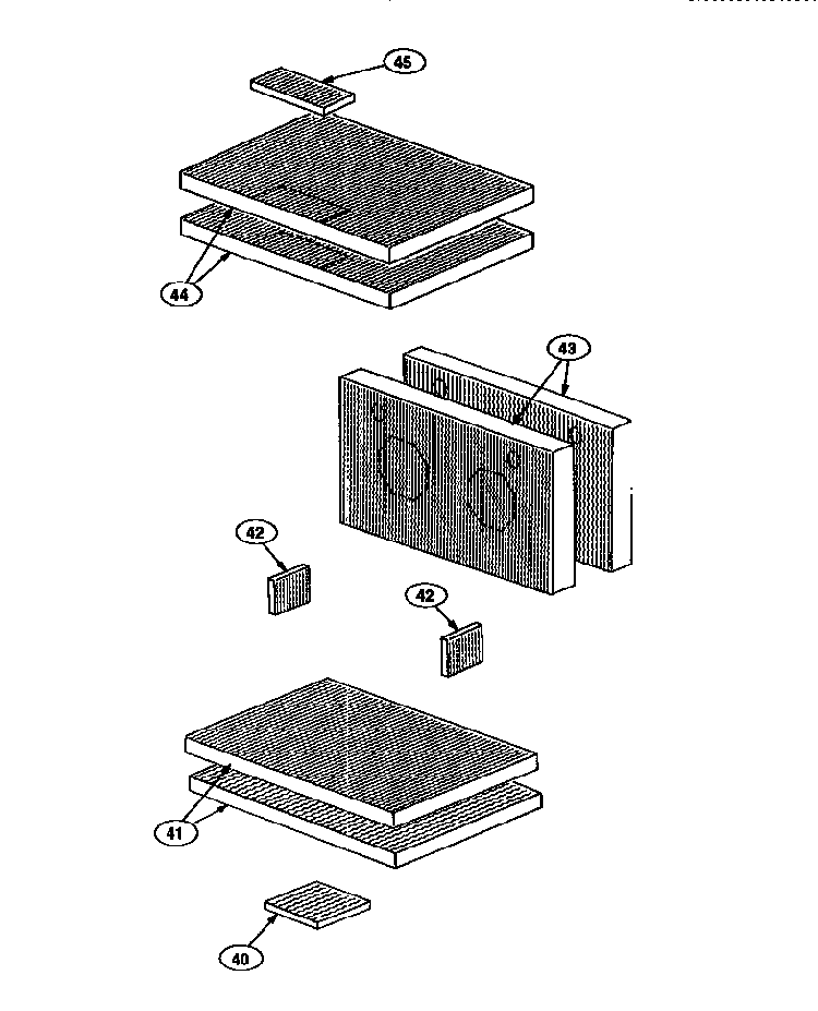 Insulation Diagram and Parts List for PRSE366  Thermador Range