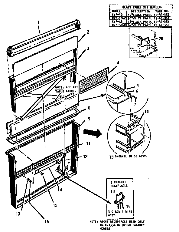 Section 1 Diagram and Parts List for GG3002  Thermador Cooktop