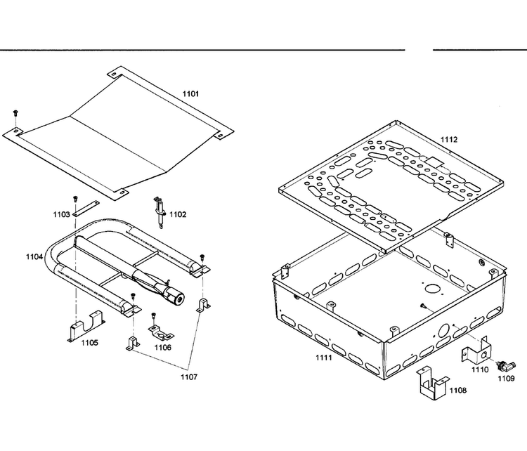 Large Burner Diagram and Parts List for PG484GGEBS 08 Thermador Range