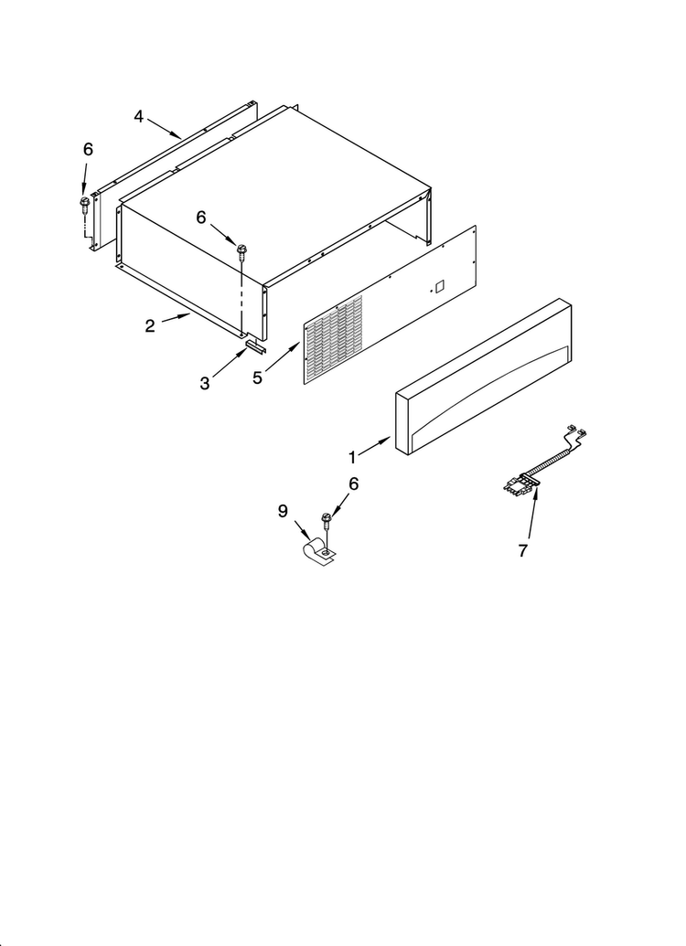 Top Grille And Unit Cover Parts Diagram and Parts List for KBULT3661A02  Thermador Refrigerator