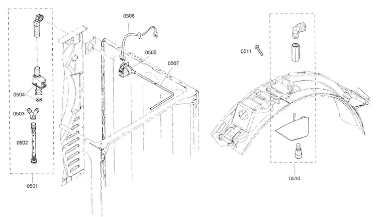 Mist Assy Diagram and Parts List for WTMC5330US 06 Bosch Dryer