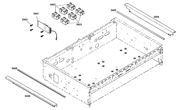 Pcb Assy Diagram and Parts List for PCG366E01  Thermador Cooktop