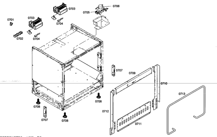 Inside Parts Diagram and Parts List for PRD304EHC 02 Thermador Range