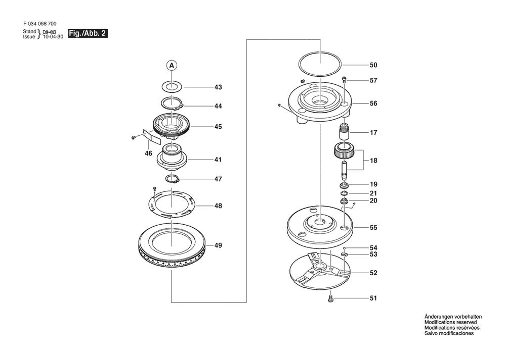 Section 2 Diagram and Parts List for 45-8932 F034068203 Bosch Miscellaneous