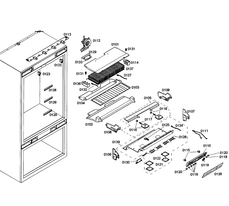 Control Panel Diagram and Parts List for T36IT71NNP 10 Thermador Refrigerator