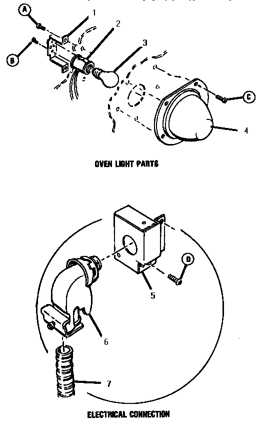 Oven Light Diagram and Parts List for ESC30CVB  Thermador Range