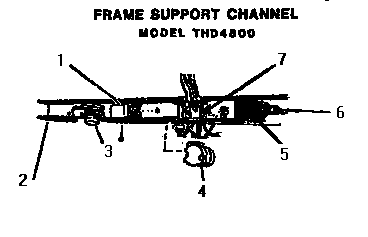 Frame Support Channel Diagram and Parts List for WKD2700  Thermador Dishwasher