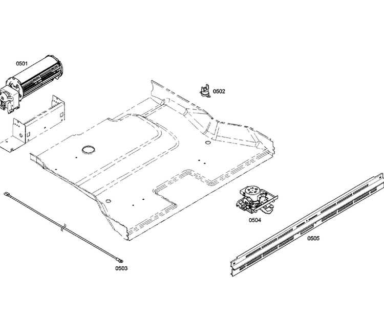 Fan Assy Diagram and Parts List for HBL5650UC 03 Bosch Wall Oven