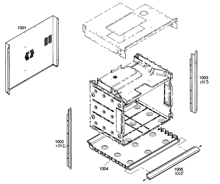 Oven Chassis Diagram and Parts List for HBL5720UC 02 Bosch Microwave