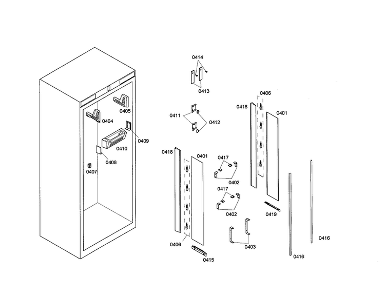 Lighting Diagram and Parts List for T30IR70CSS-01  Thermador Refrigerator