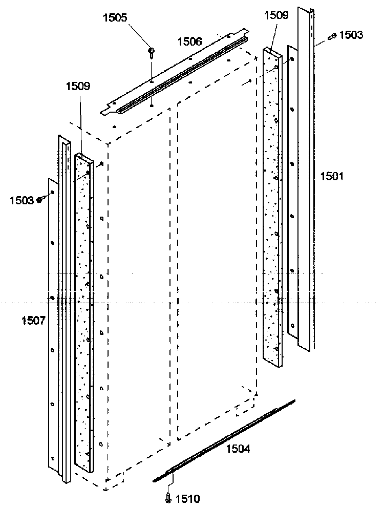 Frame Assy Diagram and Parts List for KBUDT4265E 01 Thermador Refrigerator