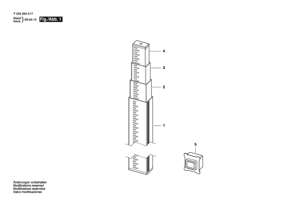 Section 1 Diagram and Parts List for 06-913 F034094A11 Bosch Miscellaneous