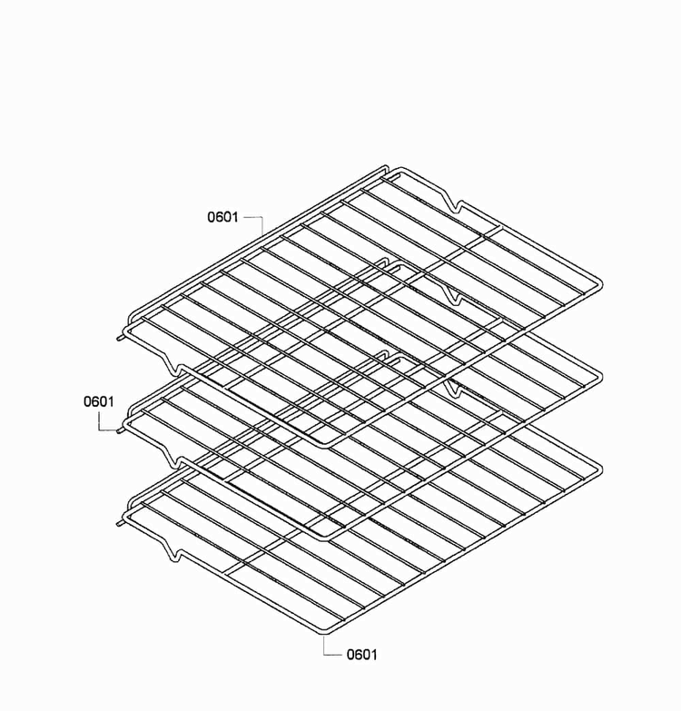 Shelfs Diagram and Parts List for HBN3450UC 08 Bosch Wall Oven