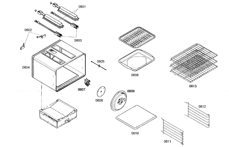 Lamp Assy Diagram and Parts List for PRG304EG01  Thermador Range