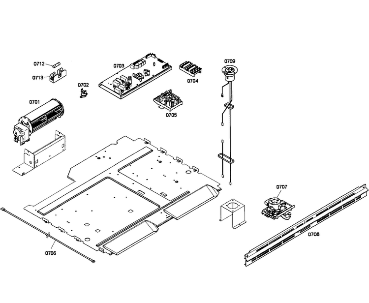 Oven Pcb's Diagram and Parts List for HBL5760UC 02 Bosch Microwave