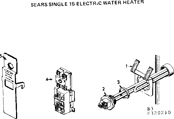 Functional Replacement Parts Diagram and Parts List for 153320210  Kenmore Water Heater