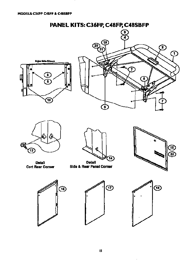 Panel Kits Diagram and Parts List for CGB36RU  Thermador Grill