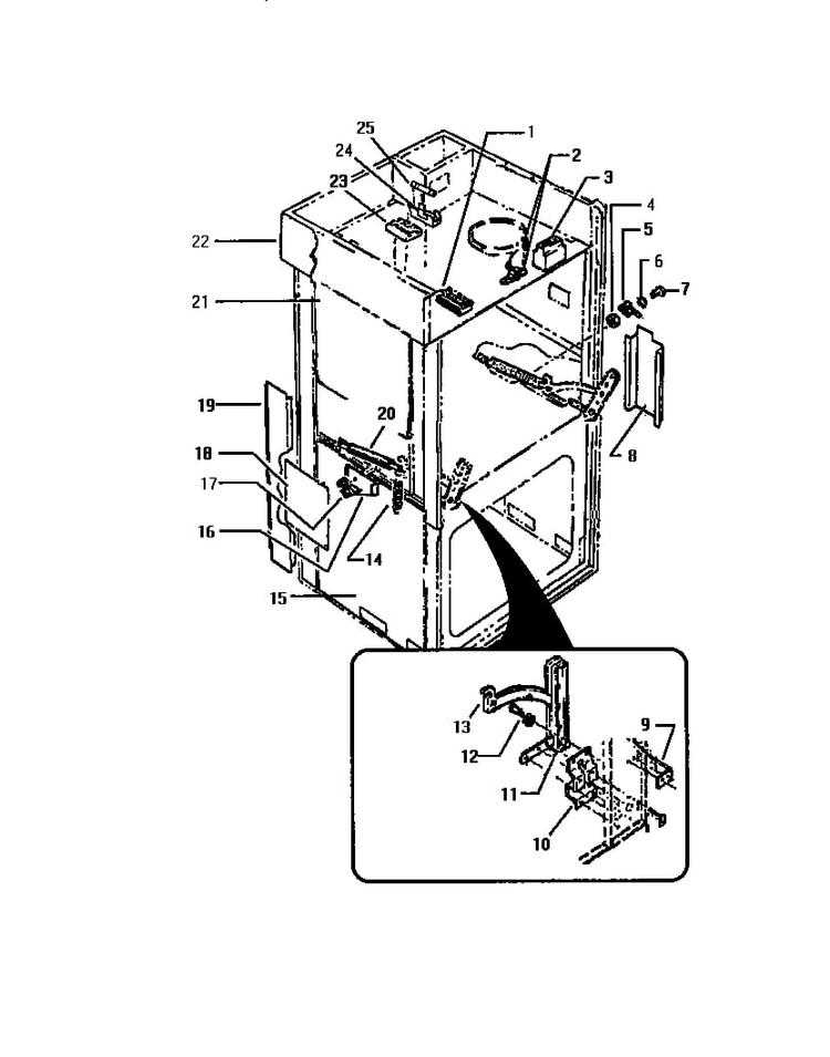 Body Parts 2 Diagram and Parts List for CMT127N-01  Thermador Microwave