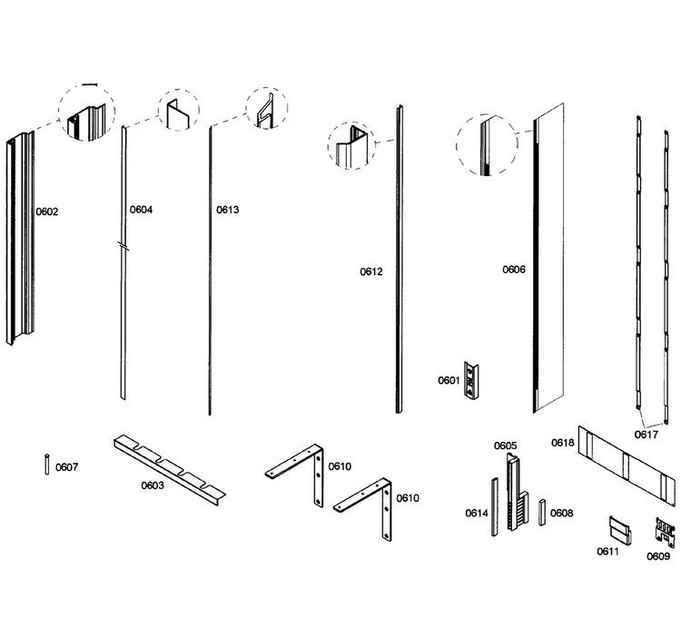 Framing Diagram and Parts List for T24ID80NRP 39 Thermador Freezer