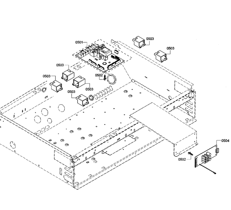Pcb's Assy Diagram and Parts List for PRD366GHC 14 Thermador Range