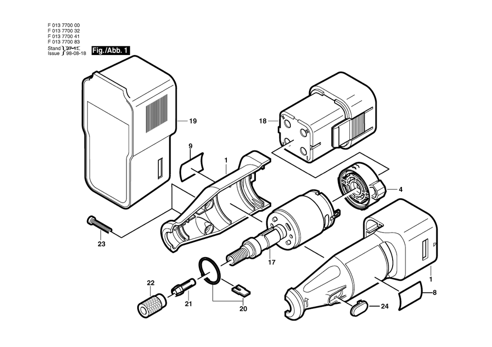 Diagram Diagram and Parts List for 7700 F 013 770 001 Bosch Multi-Tool