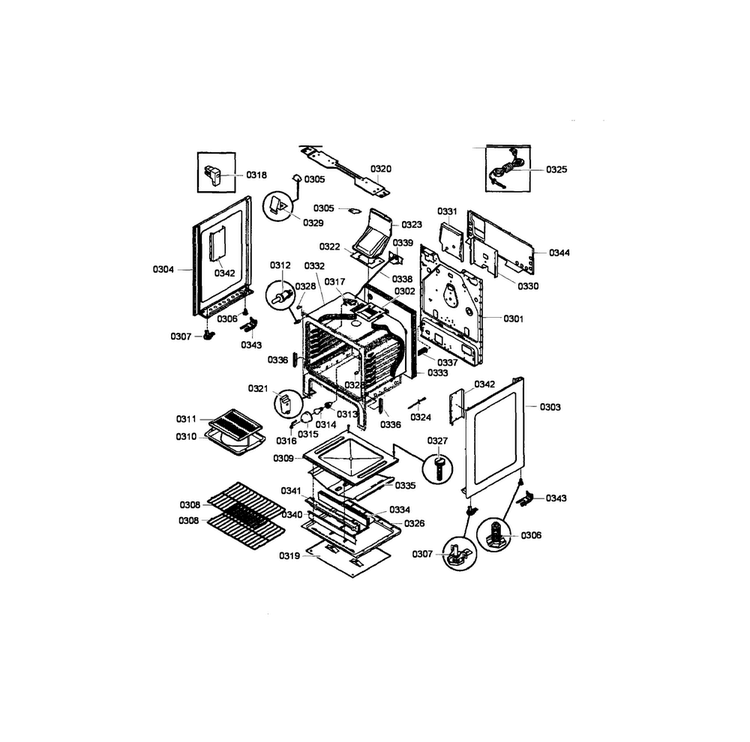 Cavity & Frame Diagram and Parts List for HGS3063UC 06 Bosch Range