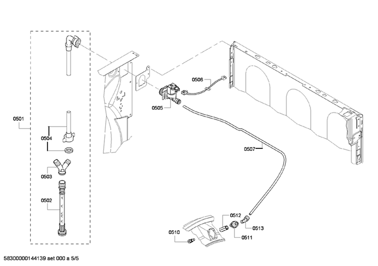 Mist Assy Diagram and Parts List for WTVC553CUC 09 Bosch Dryer