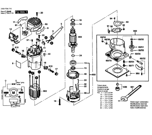 Bosch Pr20evsk 1 Diagram and Parts List for PR20EVSK  Bosch Router